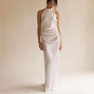 OUMA Silk Satin Wedding Dress